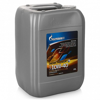 Gazpromneft Diesel Premium 10W-40 масло моторное п/синт., канистра 20л 