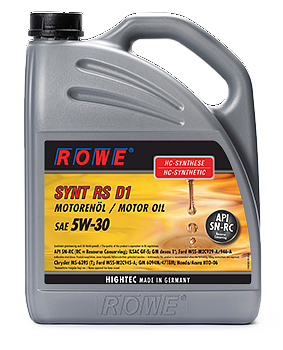 ROWE HIGHTEC SYNT RS D1 SAE 5W-30  масло моторное, кан.5л
