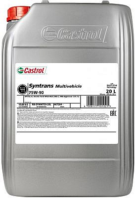 Castrol Syntrans Multivehicle GL-3/4 75W-90 масло трансмиссионное синт., канистра 20л