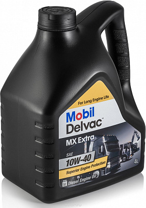 MOBIL Delvac MX Extra 10W-40 масло моторное синт., для дизельных двигателей, канистра 4л