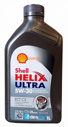 Shell Helix Ultra ECT 5W-30 каниcтра 1л масло моторное синтетическое