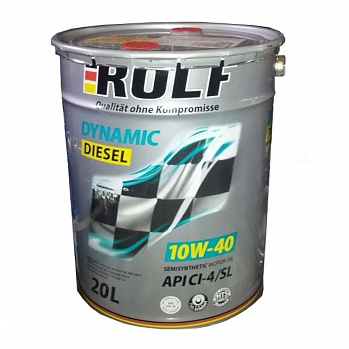 ROLF Dynamic Diesel SAE 10W-40 API CI-4/SL масло моторное, п/синт., ведро 20л 