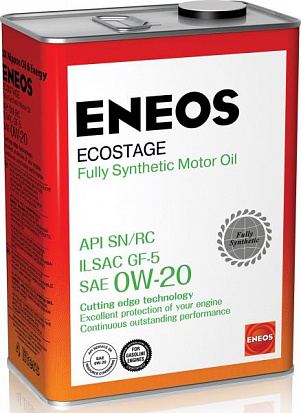 ENEOS Ecostage SN Синтетика 0W20 4л масло моторное
