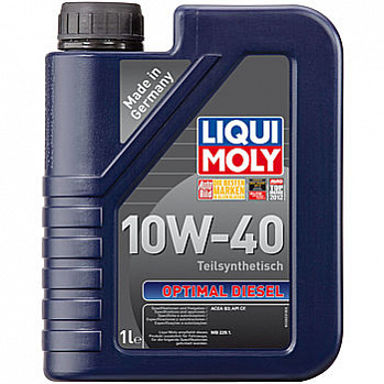 LiquiMoly Optimal Diezel 10W40 CF;B3 масло моторное, п/синт., канистра 1л