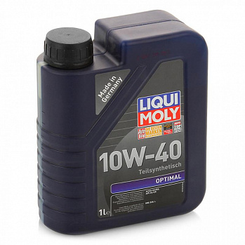LiquiMoly Optimal 10W-40 SL/CF; A3/B3 масло моторное, п/синт., канистра 1л