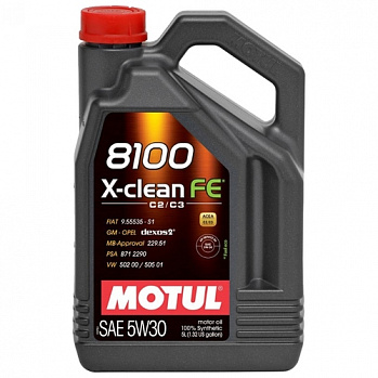 MOTUL 8100 X-clean FE 5W-30 масло моторное, кан.5л