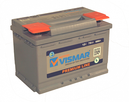 VISMAR PREMIUM 6СТ-75L (R+)-(0) 680А 278x175x175   LOW Батарея аккумуляторная 12 В обр.п.