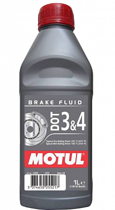 MOTUL DOT 3 & 4 Brake Fluid жидкость тормозная, кан.1л