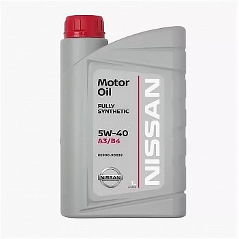 NISSAN MOTOR OIL 5W40  А3/В4  SN/CF масло моторное синт., канистра 1л