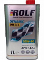 ROLF Dynamic Diesel SAE 10W-40 API CI-4/SL масло моторное, п/синт., канистра 1л 
