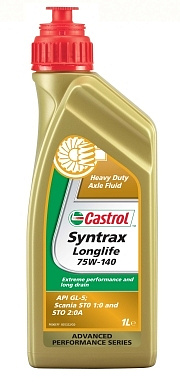 Castrol Syntrax Longlife 75W-140 масло редукторное синт., канистра 1 л